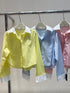 Women Casual stripes Crop Shirts